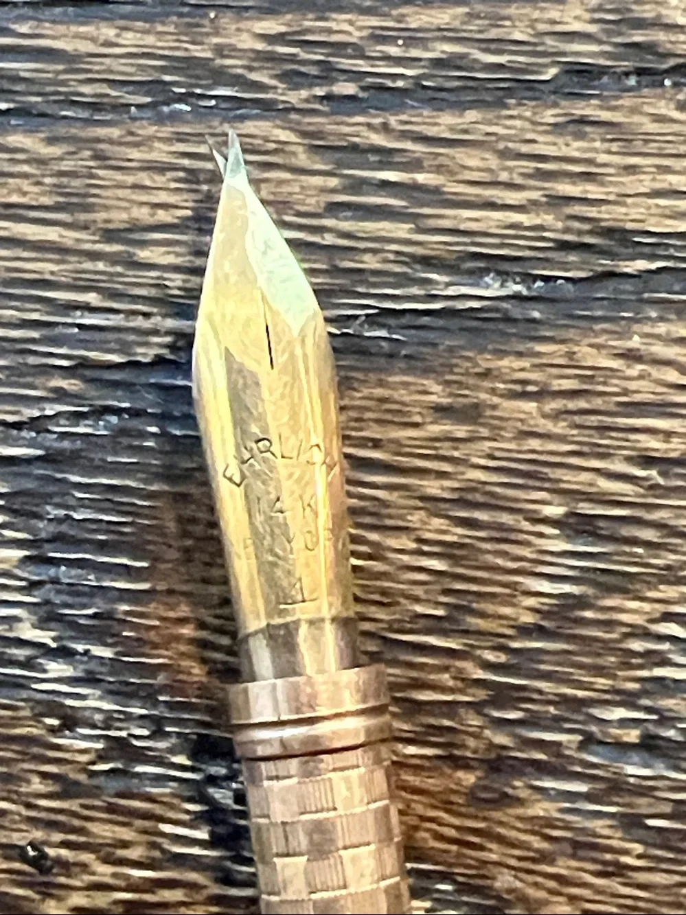 Antique 14k Gold Mother of Pearl Dip Pen, Leroy W Fairchild